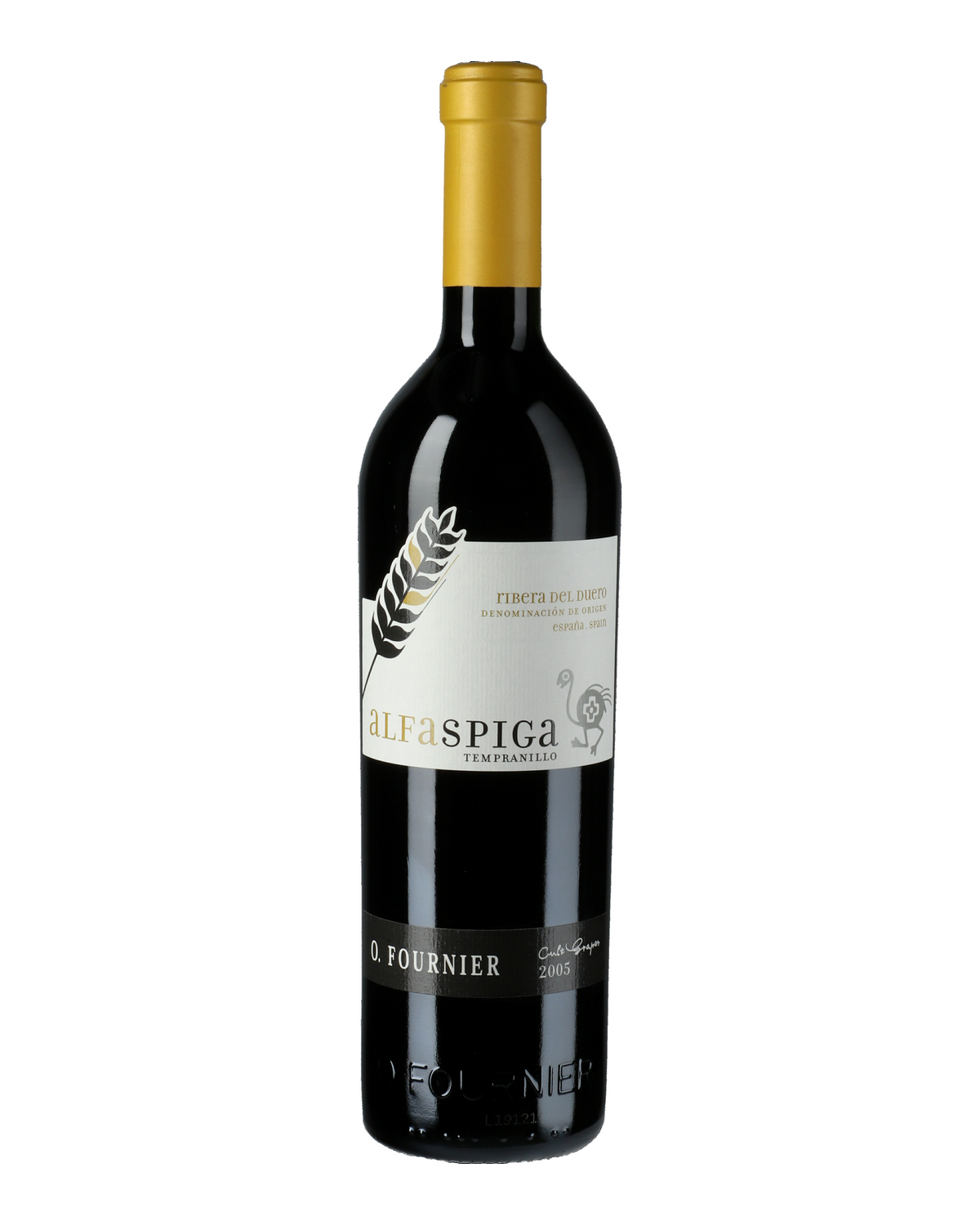 Alfa Spiga Ribera del Duero O. Fournier — Flasche mit Etikett