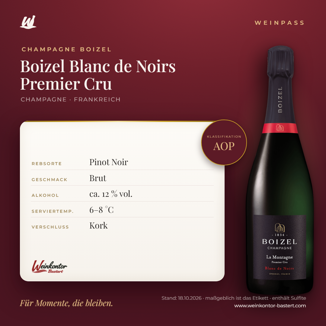 Boizel Blanc de Noirs Premier Cru AOP – Champagne – Weinpass | Weinkontor Bastert