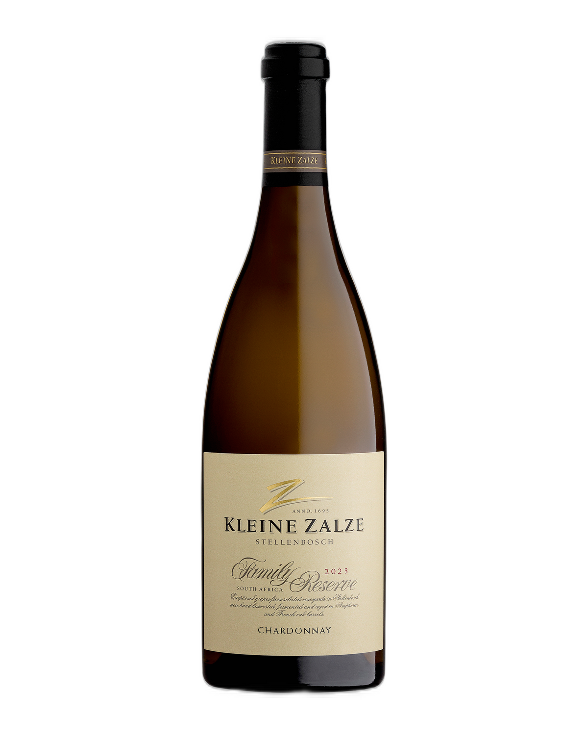 Exklusive Flasche Kleine Zalze Family Reserve Chardonnay.