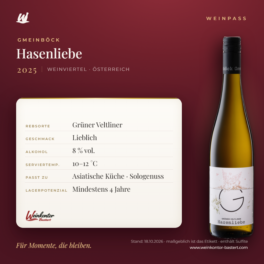 Hasenliebe Gmeinböck – Weinviertel – Weinpass | Weinkontor Bastert