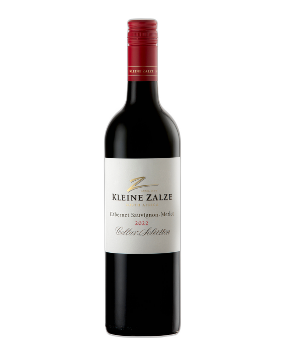 Kleine Zalze Cellar Selection Cabernet Sauvignon Merlot Flaschenansicht.