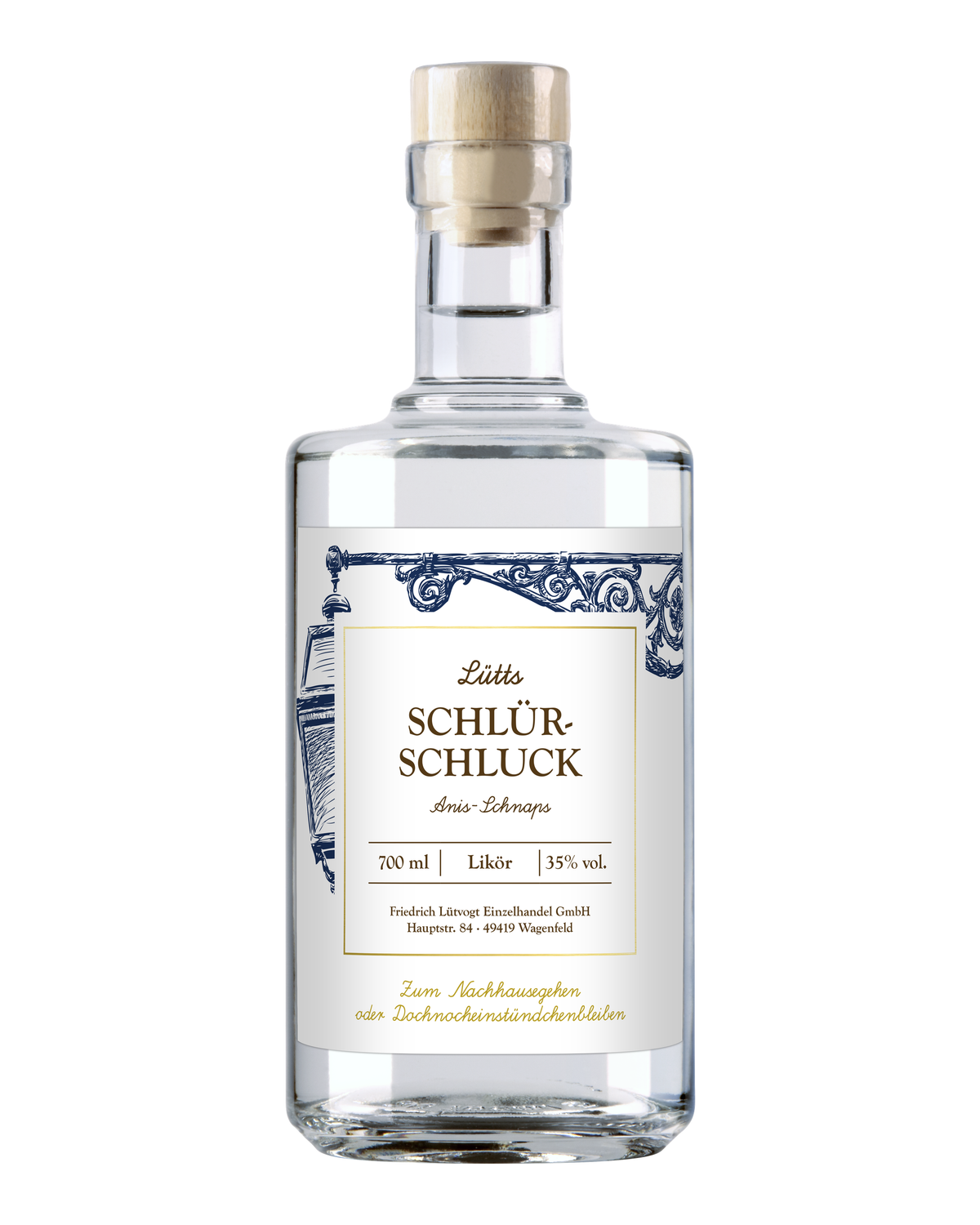 Lütts Schlür-Schluck Anis-Schnaps, 0,7-l-Flasche