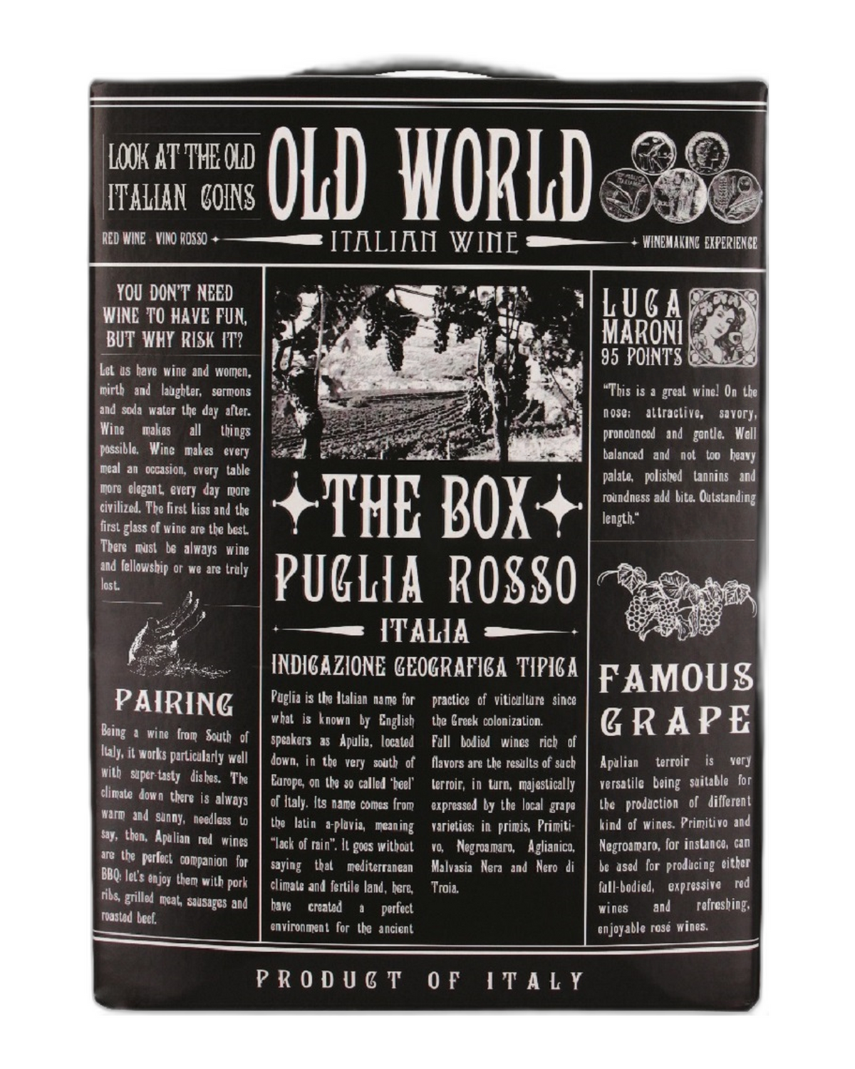 Old World Puglia Rosso Bag in Box 3 Liter Rotwein Italien trocken