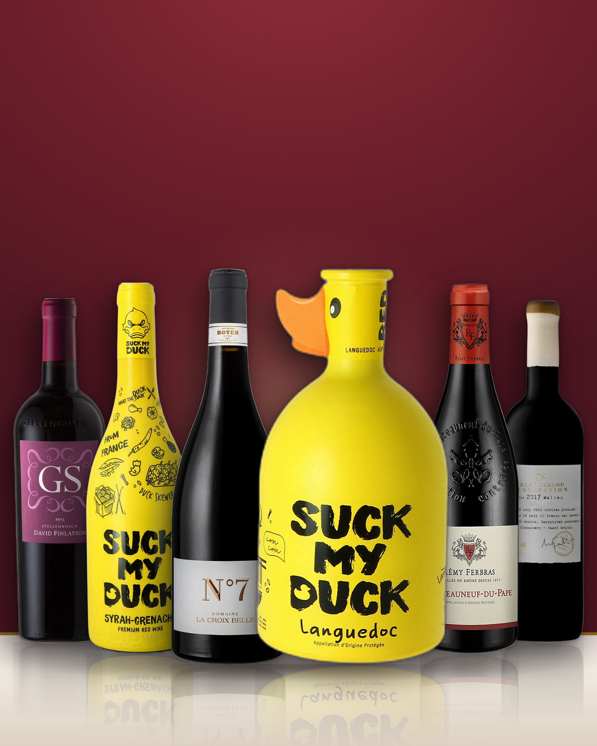 Probierpaket Wein zu Ente & Gans – 6 Rotweine, gehobene Preislage