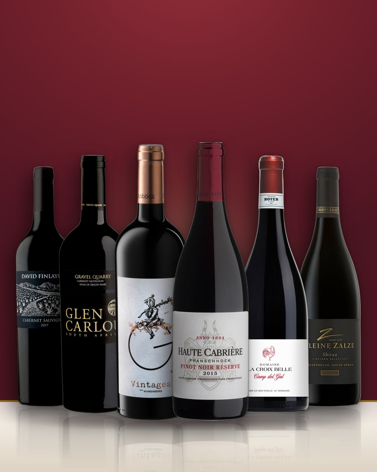 Probierpaket Wein zu Wild – 6 Rotweine, gehobene Preislage