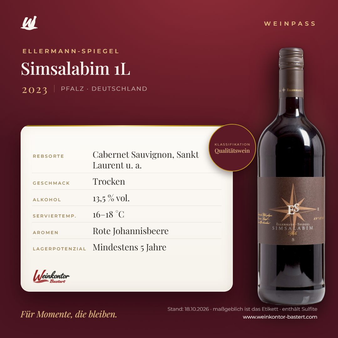 Simsalabim Ellermann-Spiegel 1L – Pfalz – Weinpass | Weinkontor Bastert