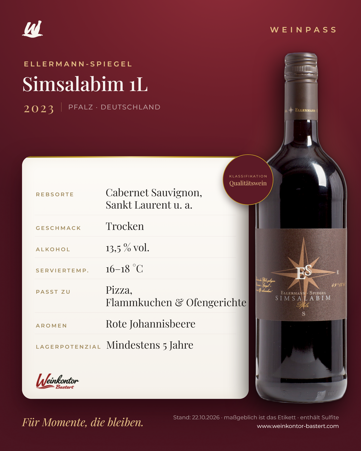 Simsalabim Ellermann-Spiegel 1L – Pfalz – Weinpass | Weinkontor Bastert