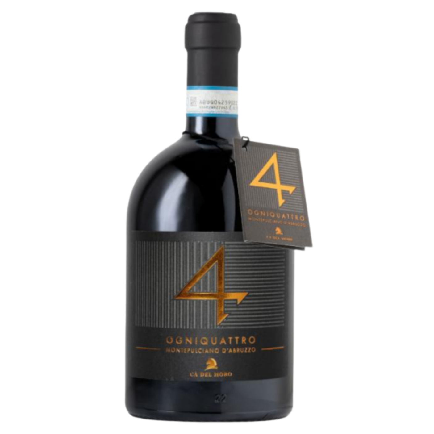 Ogniquattro Montepulciano d’Abruzzo DOC – Limitierter italienischer Rotwein aus den Abruzzen, dunkle Flasche mit edlem Etikett