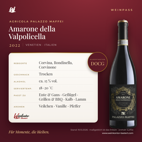 Amarone della Valpolicella DOCG – Venetien – Weinpass | Weinkontor Bastert