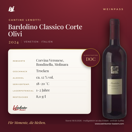 Bardolino Classico Corte Olivi DOC – Venetien – Weinpass | Weinkontor Bastert