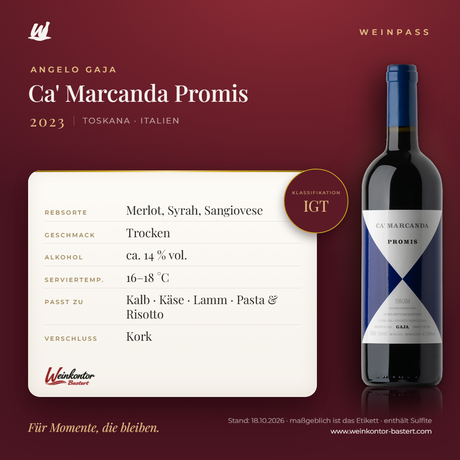 Ca' Marcanda Promis Angelo Gaja IGT – Toskana – Weinpass | Weinkontor Bastert