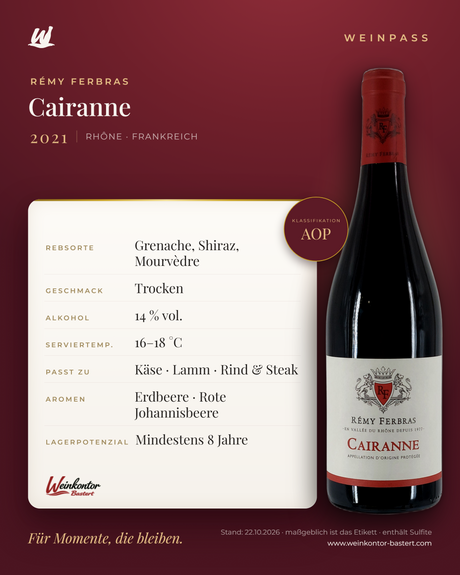 Cairanne Rémy Ferbras – Rhône – Weinpass | Weinkontor Bastert