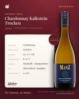 Chardonnay Kalkstein Trocken Manz 6er-Karton – Rheinhessen – Weinpass | Weinkontor Bastert