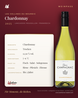 Chardonnay Les Collines du Bourdic – Languedoc-Roussillon – Weinpass | Weinkontor Bastert