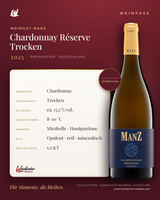Chardonnay Réserve Trocken Manz 6er-Karton – Rheinhessen – Weinpass | Weinkontor Bastert
