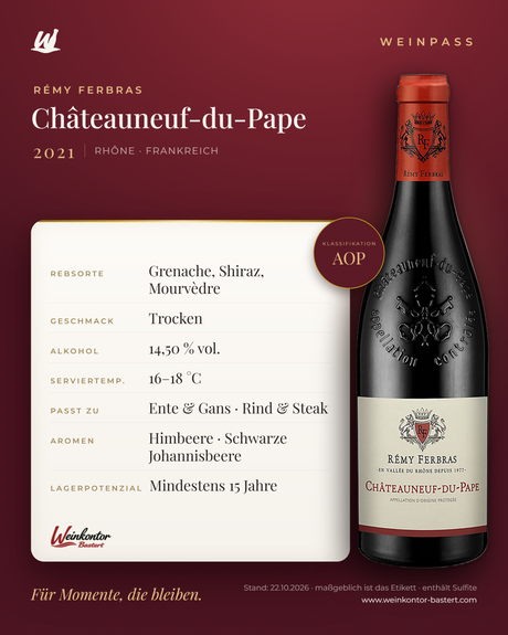 Châteauneuf-du-Pape Rémy Ferbras – Rhône – Weinpass | Weinkontor Bastert