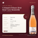 Crémant d'Alsace Brut Rosé Cave Bennwihr AOC – Elsass – Weinpass | Weinkontor Bastert