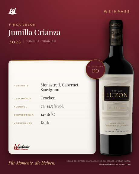 Crianza Finca Luzon DO – Jumilla – Weinpass | Weinkontor Bastert