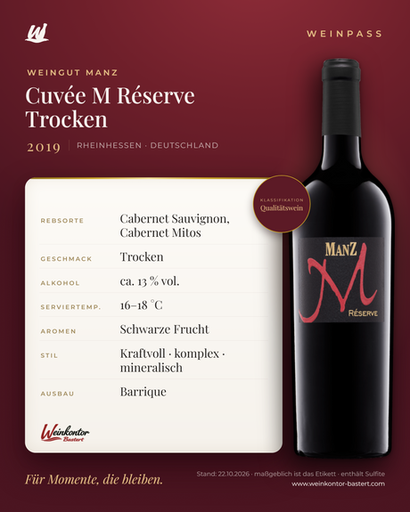 Cuvée M Réserve Trocken Manz 6er-Karton – Rheinhessen – Weinpass | Weinkontor Bastert