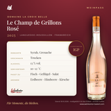 Domaine La Croix Belle Le Champ de Grillons Rosé – Languedoc-Roussillon – Weinpass | Weinkontor Bastert