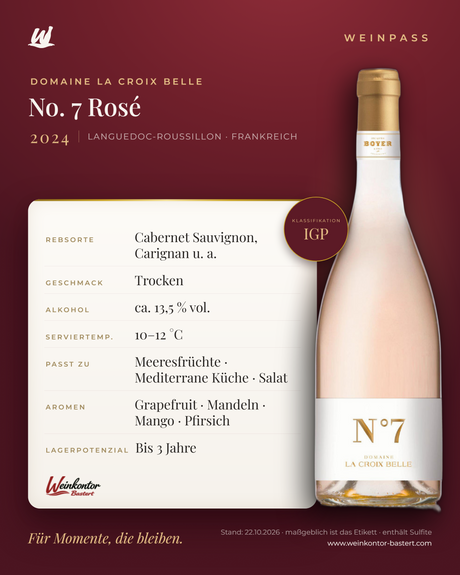 Domaine La Croix Belle No. 7 Rosé – Languedoc-Roussillon – Weinpass | Weinkontor Bastert