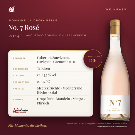 Domaine La Croix Belle No. 7 Rosé – Languedoc-Roussillon – Weinpass | Weinkontor Bastert