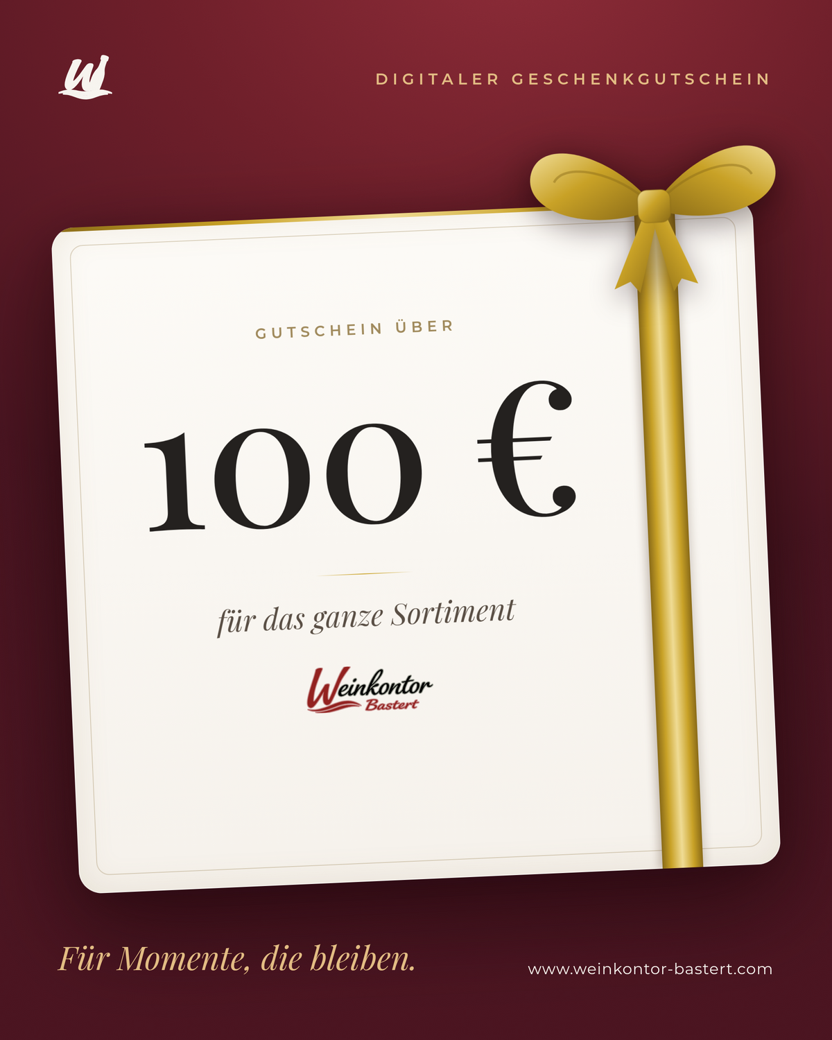 Geschenkgutschein von Weinkontor Bastert über 100 €