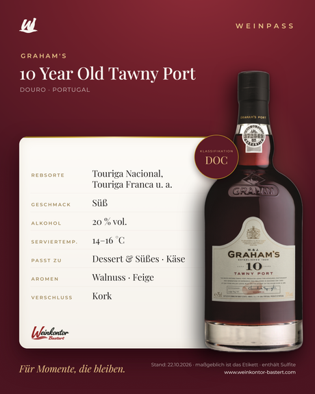 Graham's 10 Year Old Tawny Port DOC – Douro – Weinpass | Weinkontor Bastert