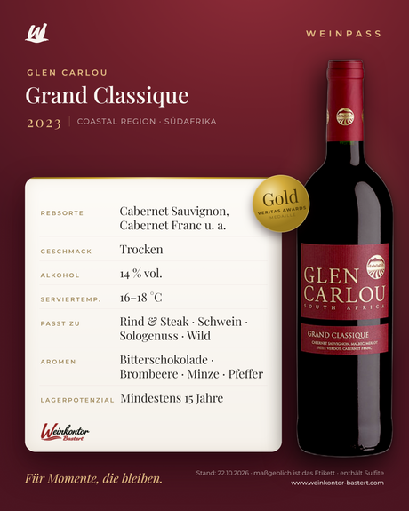 Grand Classique Glen Carlou – Coastal Region – Weinpass | Weinkontor Bastert
