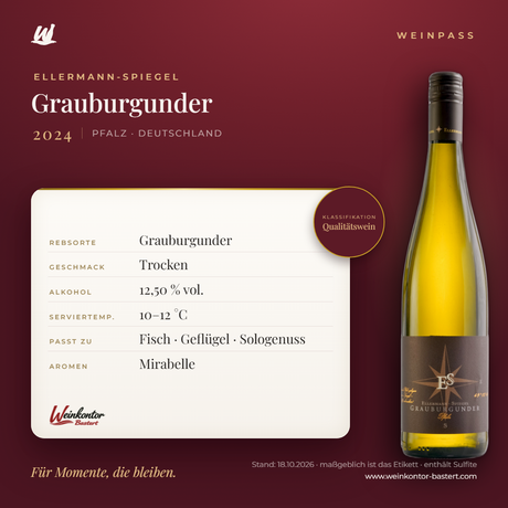 Grauburgunder Ellermann-Spiegel – Pfalz – Weinpass | Weinkontor Bastert
