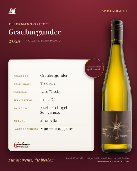 Grauburgunder Ellermann-Spiegel – Pfalz – Weinpass | Weinkontor Bastert
