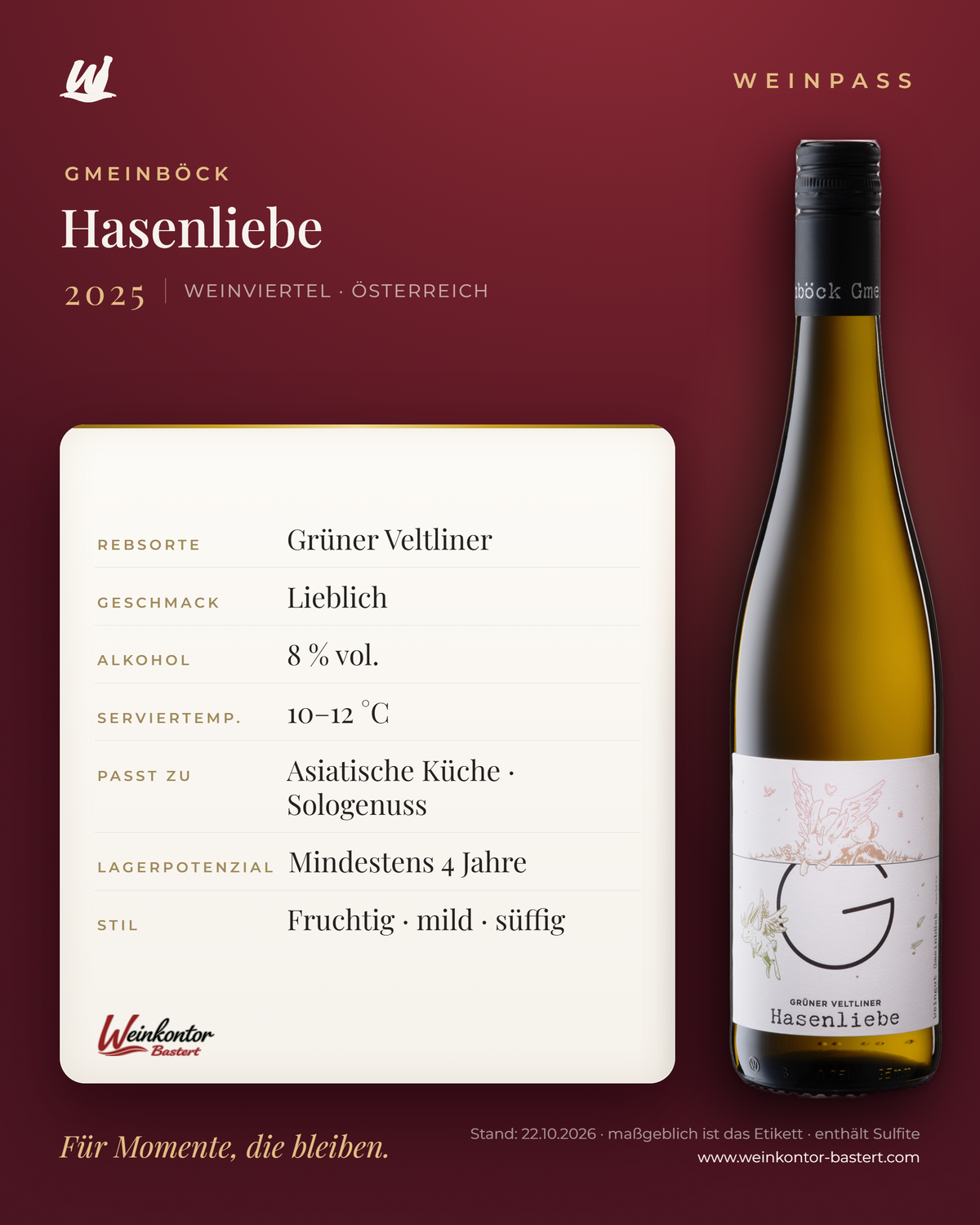 Hasenliebe Gmeinböck – Weinviertel – Weinpass | Weinkontor Bastert