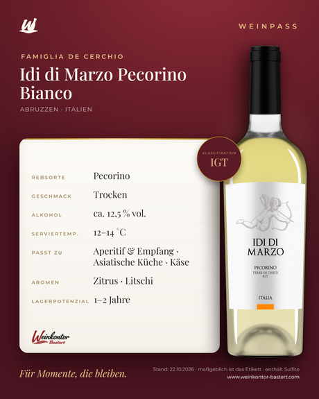 Idi di Marzo Pecorino Bianco IGT – Abruzzen – Weinpass | Weinkontor Bastert