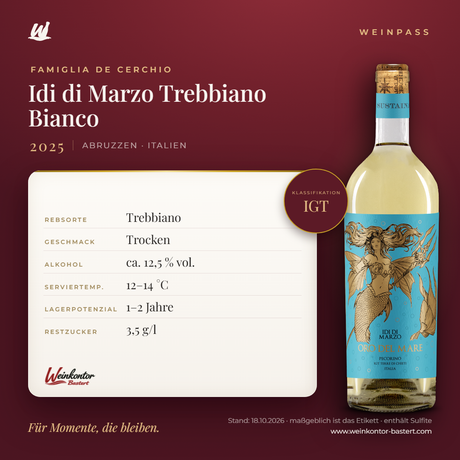 Idi di Marzo Trebbiano Bianco IGT – Abruzzen – Weinpass | Weinkontor Bastert