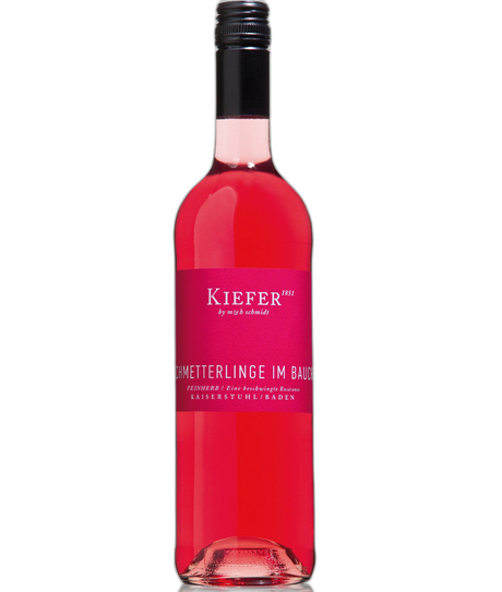 Kiefer Schmetterlinge im Bauch Rotwein feinherb Deutschland Lebensfreude fruchtig