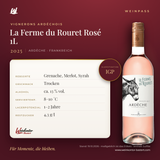 La Ferme du Rouret Rosé Vignerons Ardéchois IGP 1L – Ardèche – Weinpass | Weinkontor Bastert