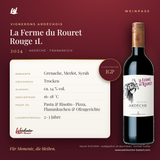 La Ferme du Rouret Rouge Vignerons Ardéchois IGP 1L – Ardèche – Weinpass | Weinkontor Bastert