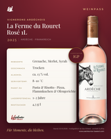 La Ferme du Rouret Rosé Vignerons Ardéchois IGP 1L – Ardèche – Weinpass | Weinkontor Bastert