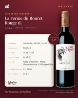 La Ferme du Rouret Rouge Vignerons Ardéchois IGP 1L – Ardèche – Weinpass | Weinkontor Bastert