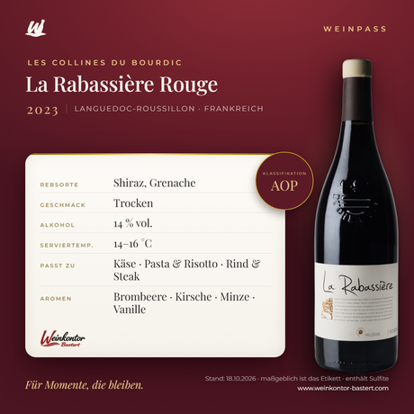 La Rabassière Rouge Les Collines du Bourdic – Languedoc-Roussillon – Weinpass | Weinkontor Bastert