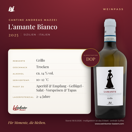L'amante Bianco Cantina Andreas Mazzei DOP – Sizilien – Weinpass | Weinkontor Bastert