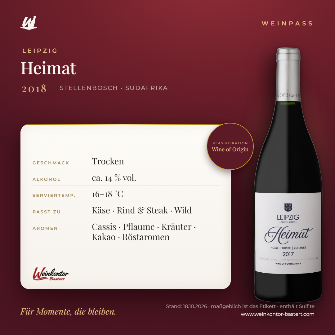 Leipzig Heimat – Stellenbosch – Weinpass | Weinkontor Bastert