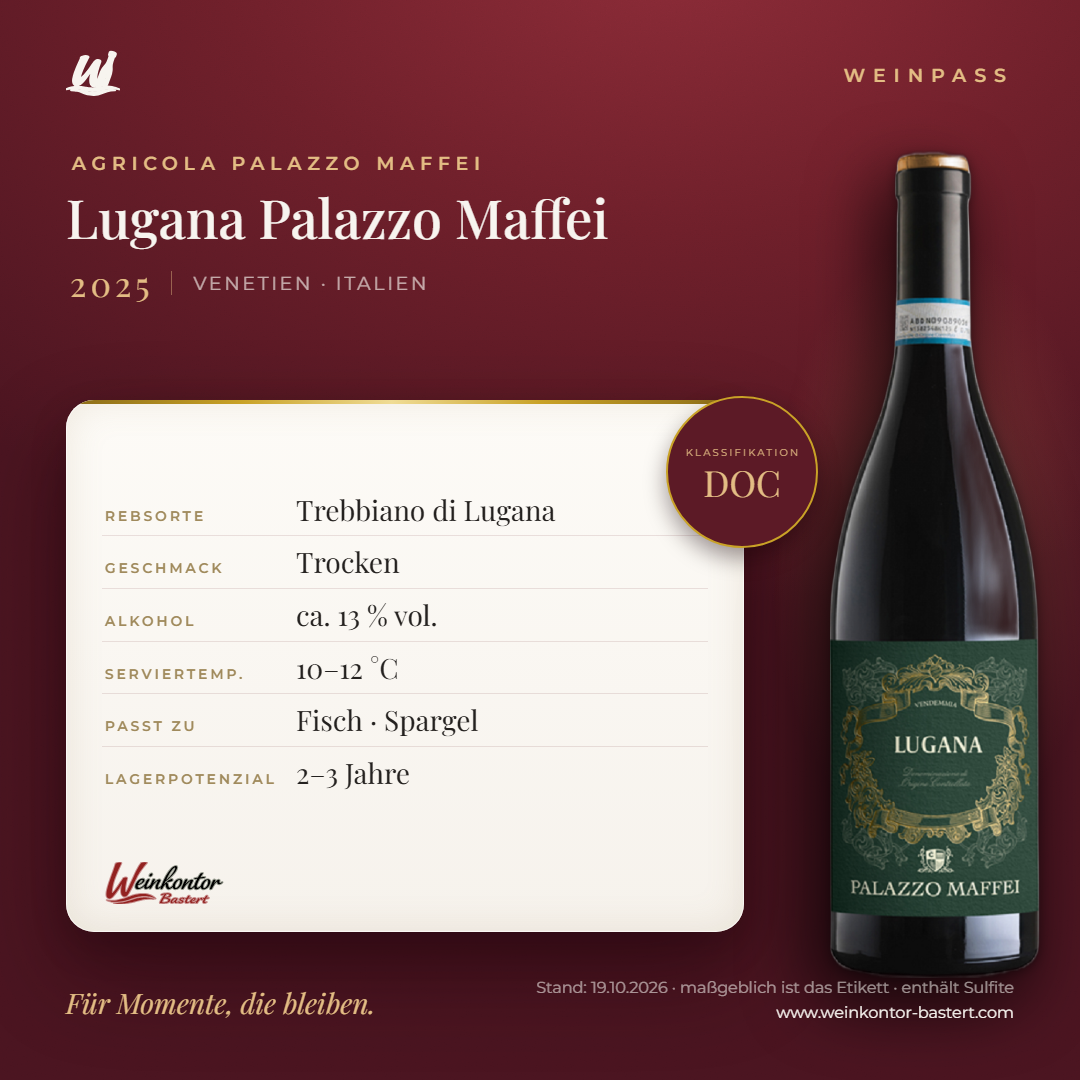 Lugana Palazzo Maffei DOC – Venetien – Weinpass | Weinkontor Bastert