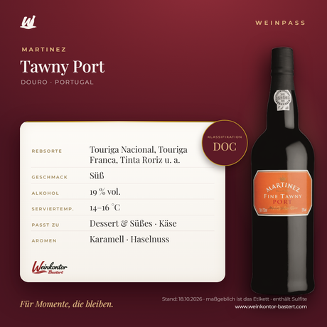 Martinez Tawny Port DOC – Douro – Weinpass | Weinkontor Bastert