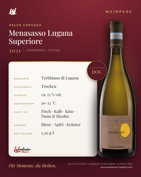 Menasasso Lugana Superiore DOC Selva Capuzza – Lombardei – Weinpass | Weinkontor Bastert