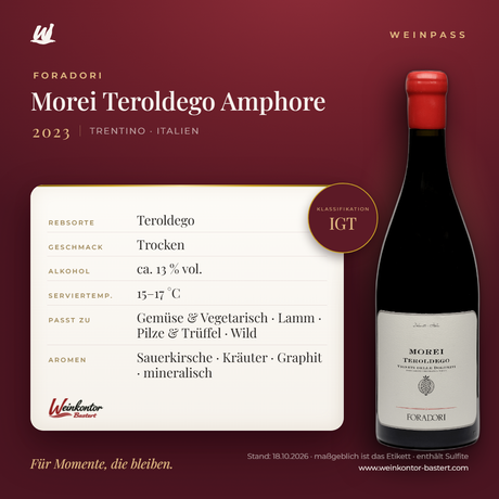 Morei Teroldego Amphore Foradori IGT – Trentino – Weinpass | Weinkontor Bastert