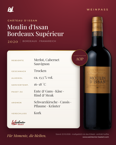 Moulin d'Issan Bordeaux Supérieur AOP Château d'Issan – Bordeaux – Weinpass | Weinkontor Bastert