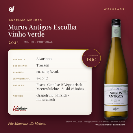 Anselmo Mendes Muros Antigos Escolha Vinho Verde DOC – Minho – Weinpass | Weinkontor Bastert