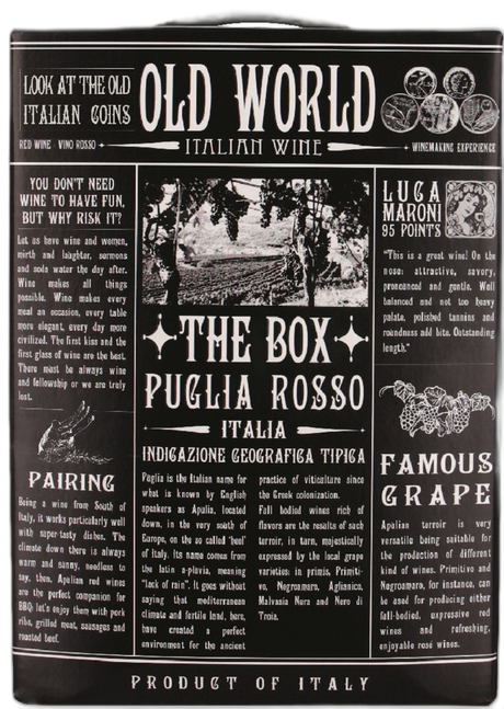 Old World Puglia Rosso Bag in Box 3 Liter Rotwein Italien trocken