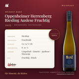 Oppenheimer Herrenberg Riesling Auslese Fruchtig Manz 6er-Karton – Rheinhessen – Weinpass | Weinkontor Bastert